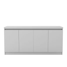 Manhattan Comfort Viennese 62.99 in. 6-Shelf Buffet Cabinet in White Gloss,