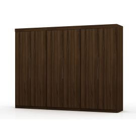 Manhattan Comfort Mulberry 2.0 Modern 3 Sectional Wardrobe Closet with 6 Drawers - Set of 3 in Brown