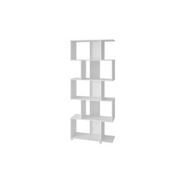 Manhattan Comfort Petrolina Z-Shelf with 5 shelves in White