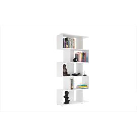 Manhattan Comfort Petrolina Z-Shelf with 5 shelves in White