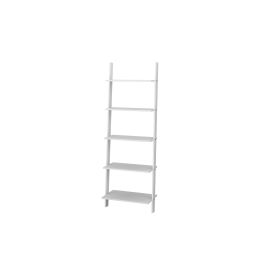 Manhattan Comfort Cooper 5-Shelf Floating Ladder Bookcase in White
