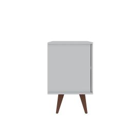 Manhattan Comfort Hampton 33.07 Accent Cabinet with 2 Shelves Solid Wood Legs in White