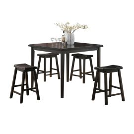 ACME Gaucho Counter Height Set (5Pc Pk) in Black