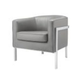 ACME Tiarnan Accent Chair in Vintage Gray PU & Chrome
