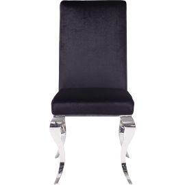 ACME Fabiola Side Chair (Set-2) in Fabric & Stainless Steel