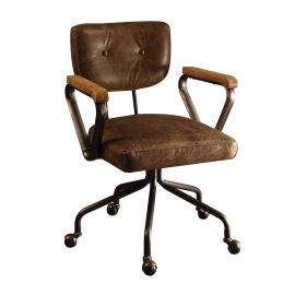 ACME Hallie Office Chair in Vintage Whiskey Top Grain Leather
