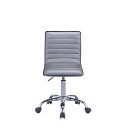 ACME Alessio Office Chair in Silver PU & Chrome