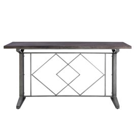 ACME Evangeline Counter Height Table, Salvaged Brown & Black Finish