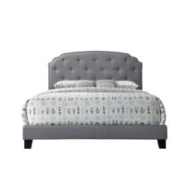 ACME Tradilla Queen Bed in Gray Fabric