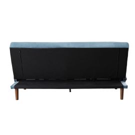 ACME Yolandi Adjustable Sofa  in Teal Velvet & Dark Walnut Finish