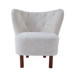 ACME Zusud Accent Chair in White Teddy Sherpa