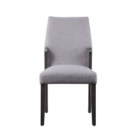ACME Bernice Side Chair (Set-2), Fabric & Gray Oak (2Pc/1Ctn) 