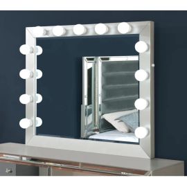 Galaxy Modern Infinity Mirror Front Dresser Made With Wood in Silver