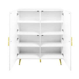 ACME Gaines Accent Cabinet in White High Gloss Finish 