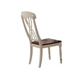 ACME Dylan Side Chair (Set-2) in Buttermilk & Oak