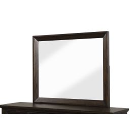 Galaxy Home Contemporary Hamilton Mirror in Walnut made with Engineered Wood