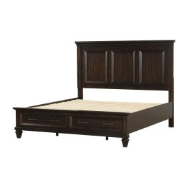 Galaxy Hamilton King 5-N Piece Storage Bed in Walnut made with Wood