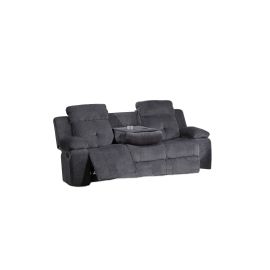 Galaxy Afreen Button Tufted Loveseat Finished with Velvet Fabric Upholstery in Blue