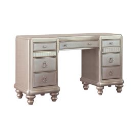 Coaster Fine 9-drawer Vanity Desk Metallic Platinum