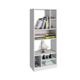 Manhattan Comfort Valenca Bookcase 3.0 with 8 shelves in White