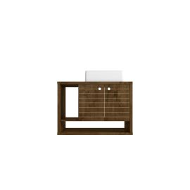 
Liberty Floating 31.49 Bathroom Vanity with Sink and 2 Shelves in Rustic Brown
