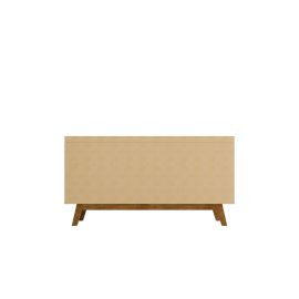 Manhattan Comfort Addie 53.54 Sideboard with 5 Shelves in Rustic Brown