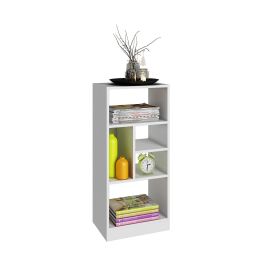 Manhattan Comfort Valenca Bookcase 2.0 with 5 shelves in White