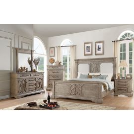 ACME Artesia Panel Bedroom Set In Salvaged Natural
