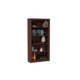 Manhattan Comfort Olinda Bookcase 1.0 with 5 shelves in Nut Brown