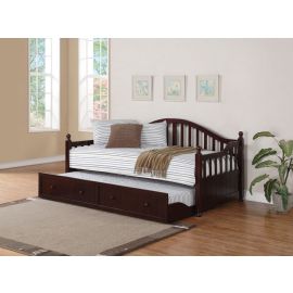 Coaster Fine Arched Back Twin Daybed with Trundle Cappuccino