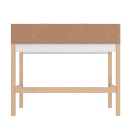 Manhattan Comfort Bowery Desk in White and Oak
