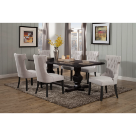 Alpine Manchester Dining Table, Charcoal