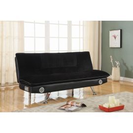 Coaster Fine Odel Upholstered Sofa Bed with Bluetooth Speakers Black