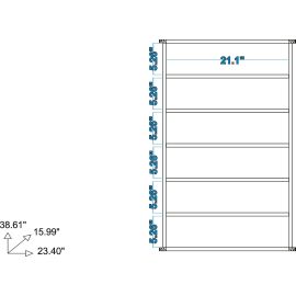 Manhattan Comfort Catalonia Mobile Shoe Closet 2.0 with 6 shelves in White