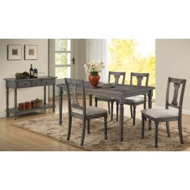 ACME Wallace Dining Table in Weathered Gray