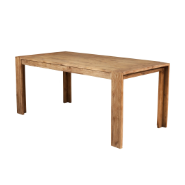 Alpine Seashore Fixed Top Dining Table, Antique Natural