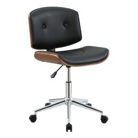 ACME Camila Office Chair in Black PU & Walnut 92418