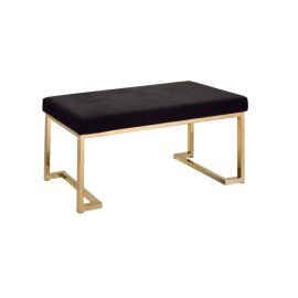 ACME Boice Bench in Black Fabric & Champagne