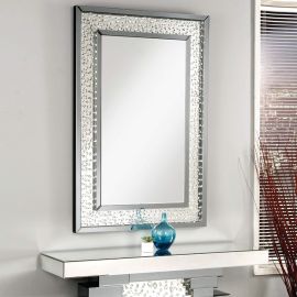 ACME Nysa Wall Decor in Mirrored & Faux Crystals