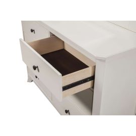 Alpine Baker 6 Drawer Dresser, White