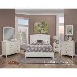 Alpine Baker 6 Drawer Dresser, White