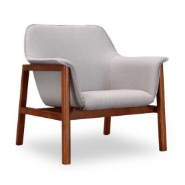 Manhattan Comfort Martelle Orange and Amber, Twill Weave Accent Chair