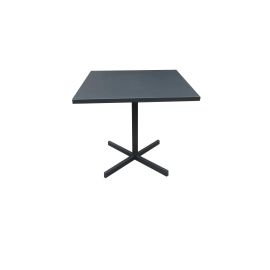 Whiteline Belle Indoor/Outdoor Folding Square Dining Table in Grey Steel