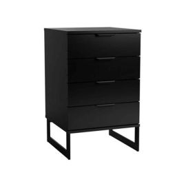 Manhattan Comfort Lexington Dresser with 4 Drawers in Black