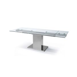 Whiteline Slim Extendable Dining Table 