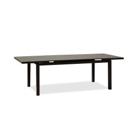 Whiteline Alum indoor / Outdoor Extendable Dining Table Grey Aluminium