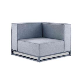 Whiteline Sensation Indoor/Outdoor Modular Armless Chair Grey Acrylic